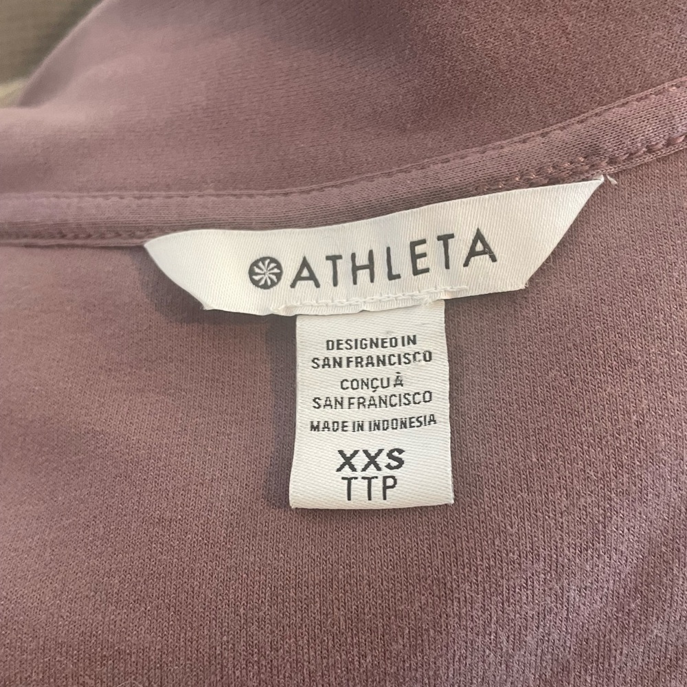 EUC Athleta Retroterry Wrap XXS in dusty rose - Picture 5 of 6